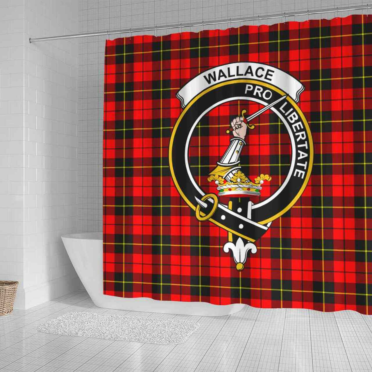 Wallace Tartan Crest Shower Curtain