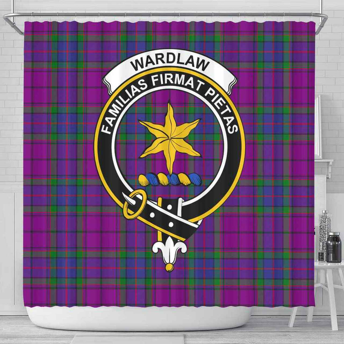 Wardlaw Tartan Crest Shower Curtain