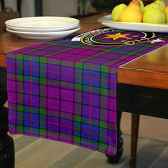 Wardlaw Tartan Crest Table Runner - Cotton table runner