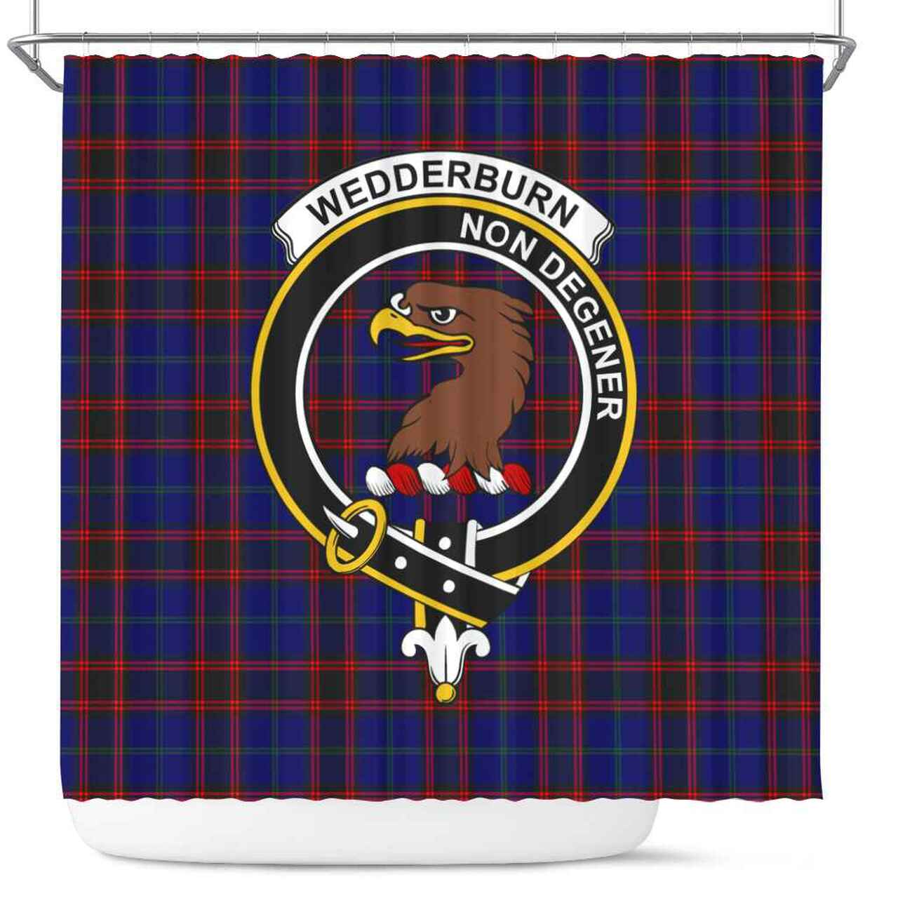 Wedderburn Tartan Crest Shower Curtain