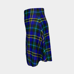 Weir Modern Tartan Flared Skirt