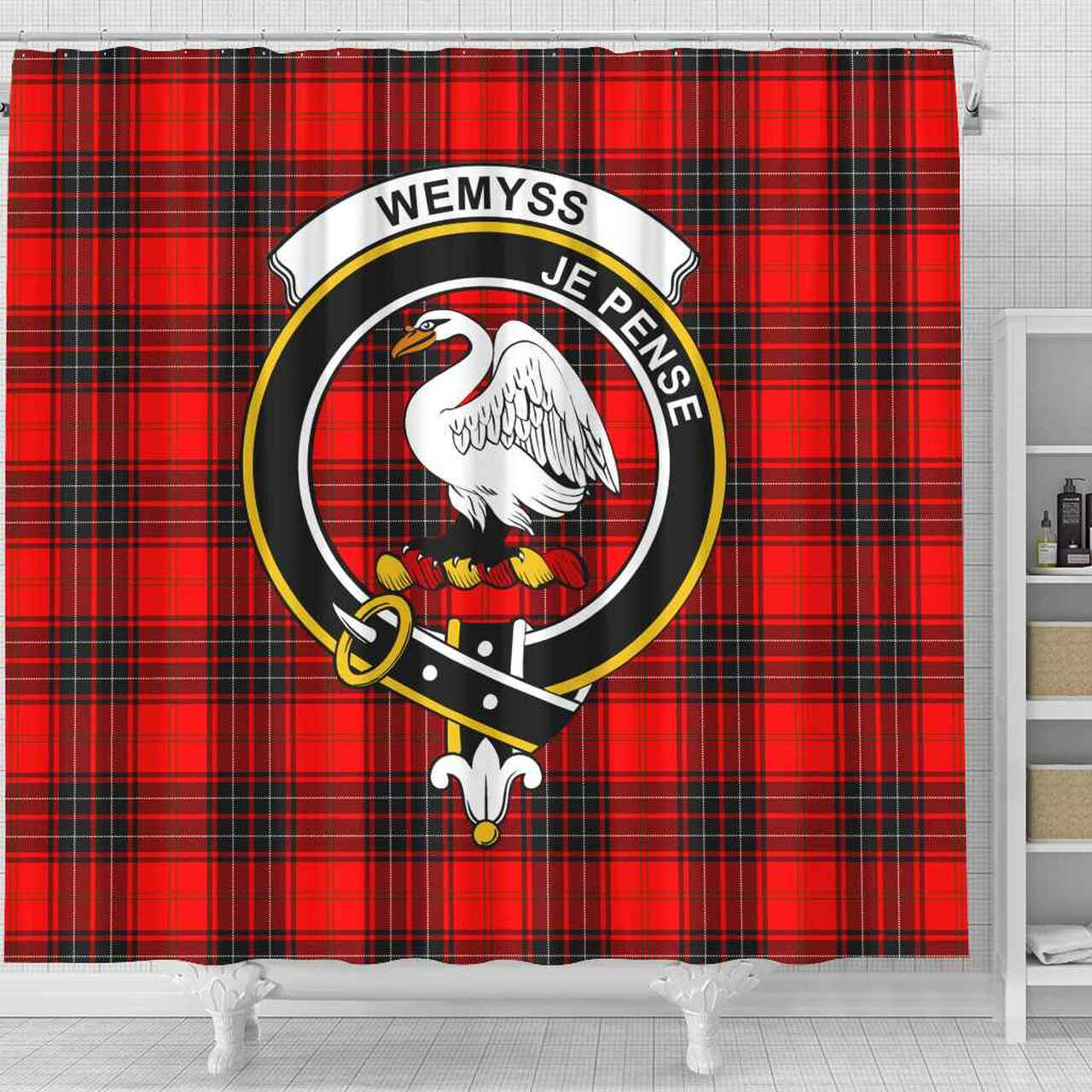 Wemyss Tartan Crest Shower Curtain