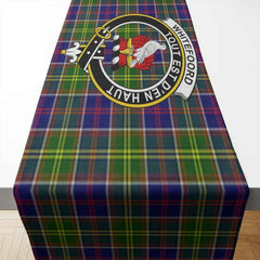 Whiteford Tartan Crest Table Runner - Cotton table runner