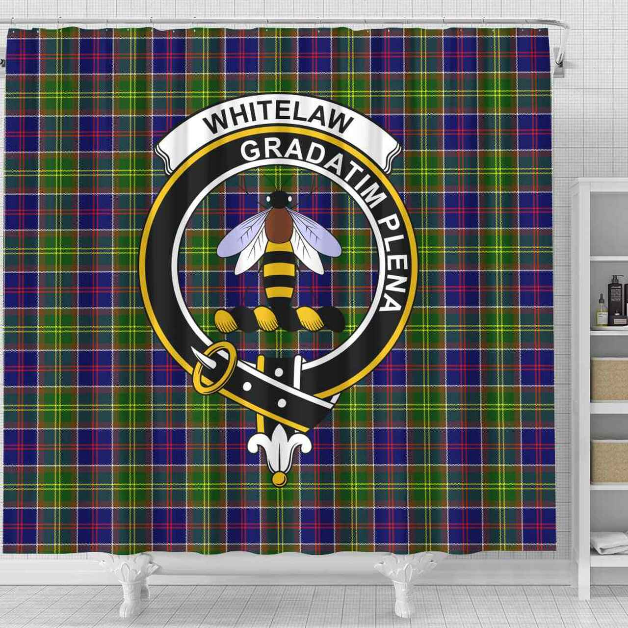 Whitelaw Tartan Crest Shower Curtain