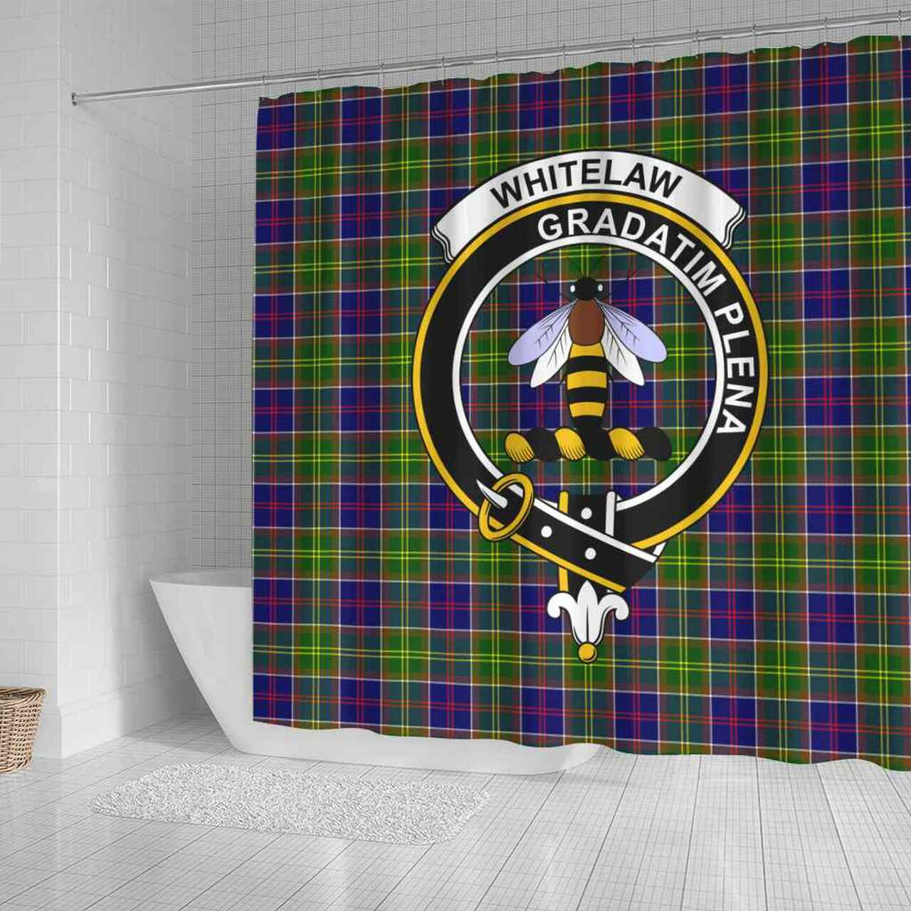 Whitelaw Tartan Crest Shower Curtain