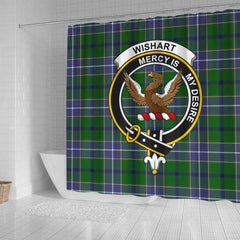 Wishart Tartan Crest Shower Curtain