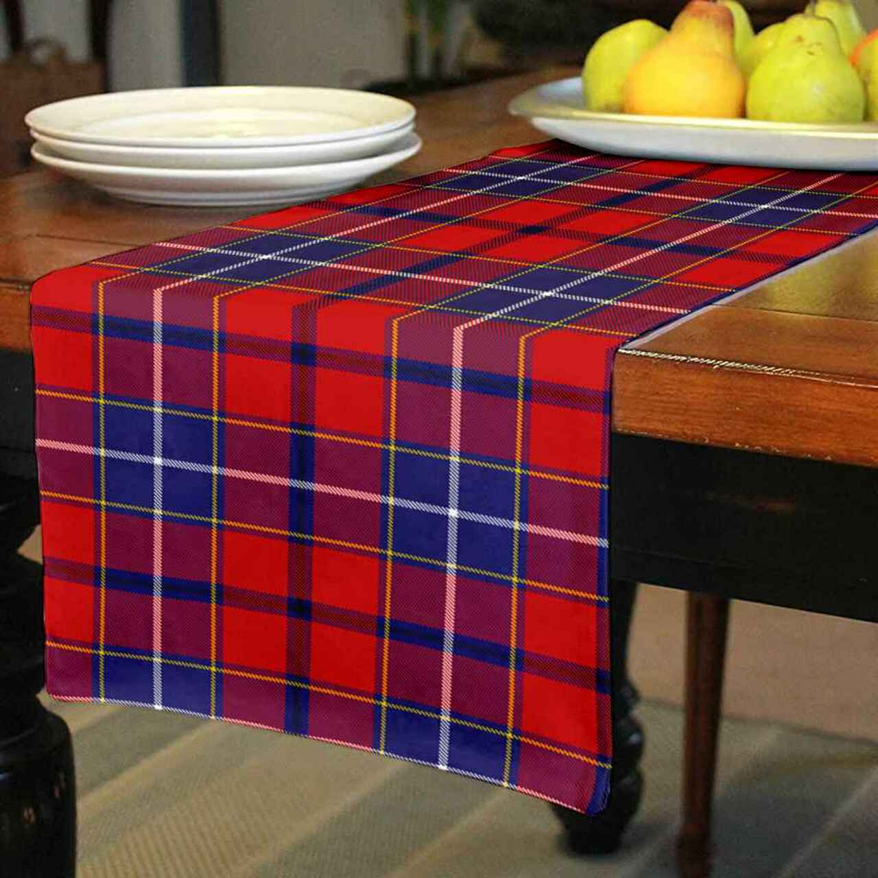 Wishart Dress Tartan Table Runner - Cotton table runner