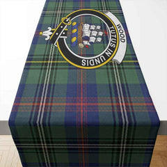 Wood Tartan Crest Table Runner - Cotton table runner