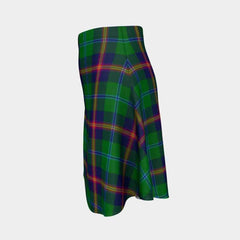 Young Modern Tartan Flared Skirt