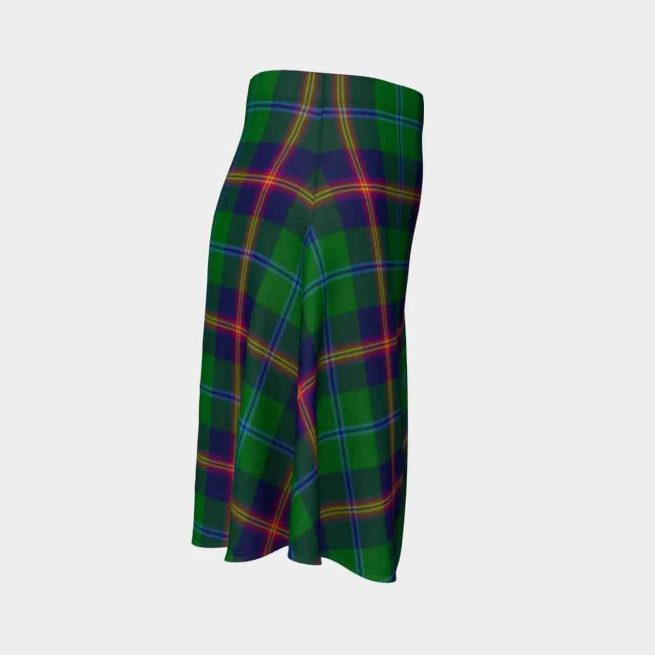 Young Modern Tartan Flared Skirt