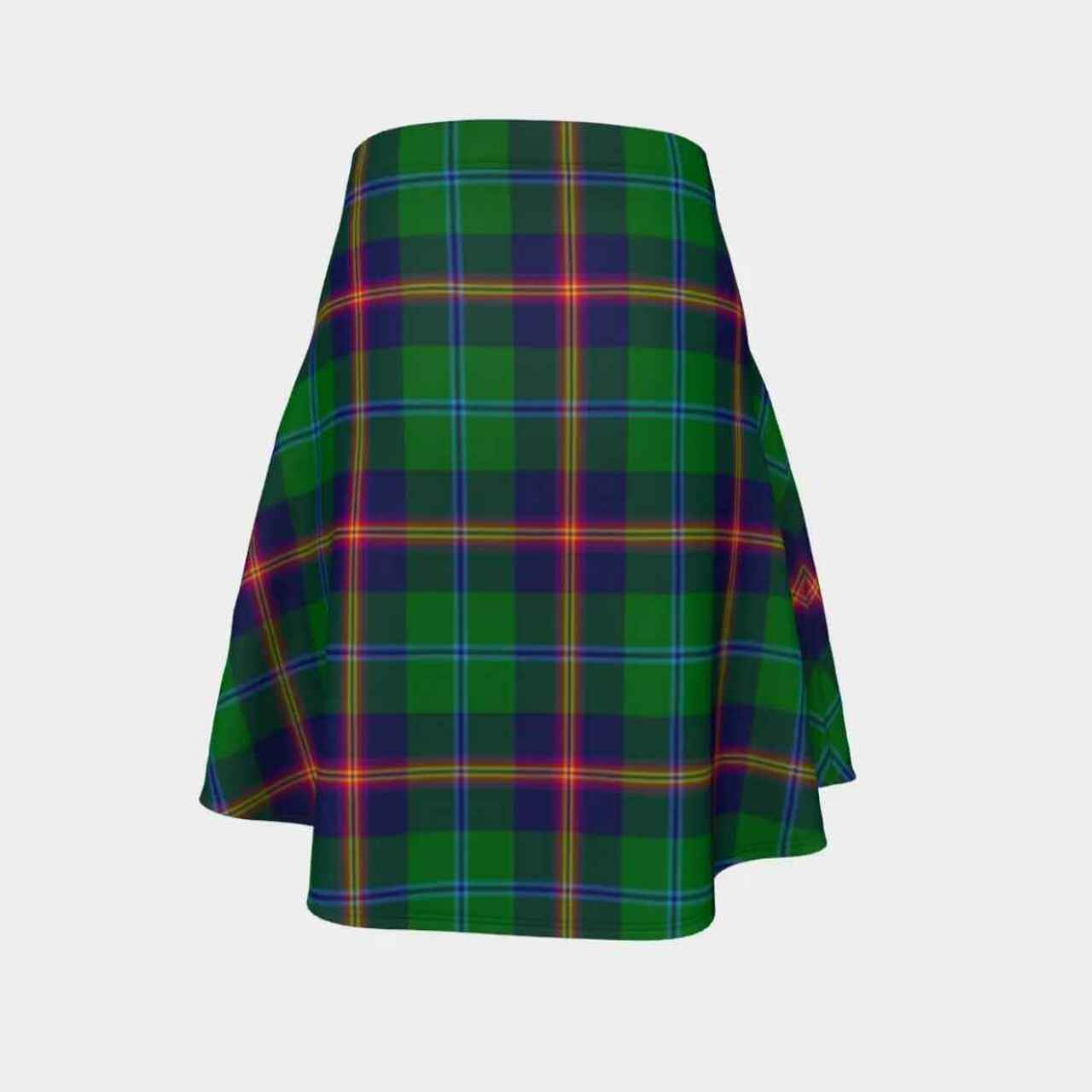 Young Modern Tartan Flared Skirt