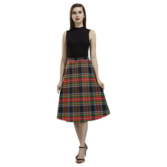 Stewart Black Tartan Aoede Crepe Skirt