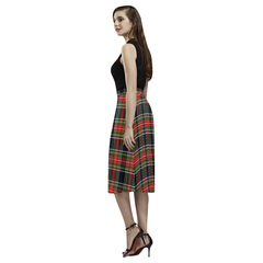 Stewart Black Tartan Aoede Crepe Skirt