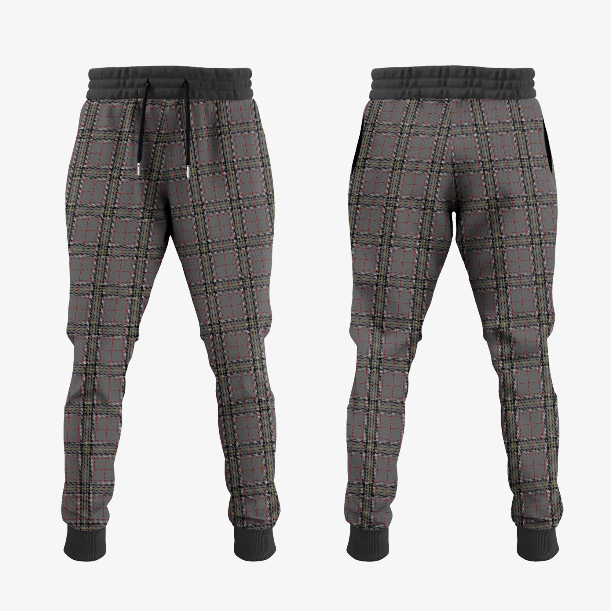 Stewart Grey Tartan Crest Jogger Sweatpants