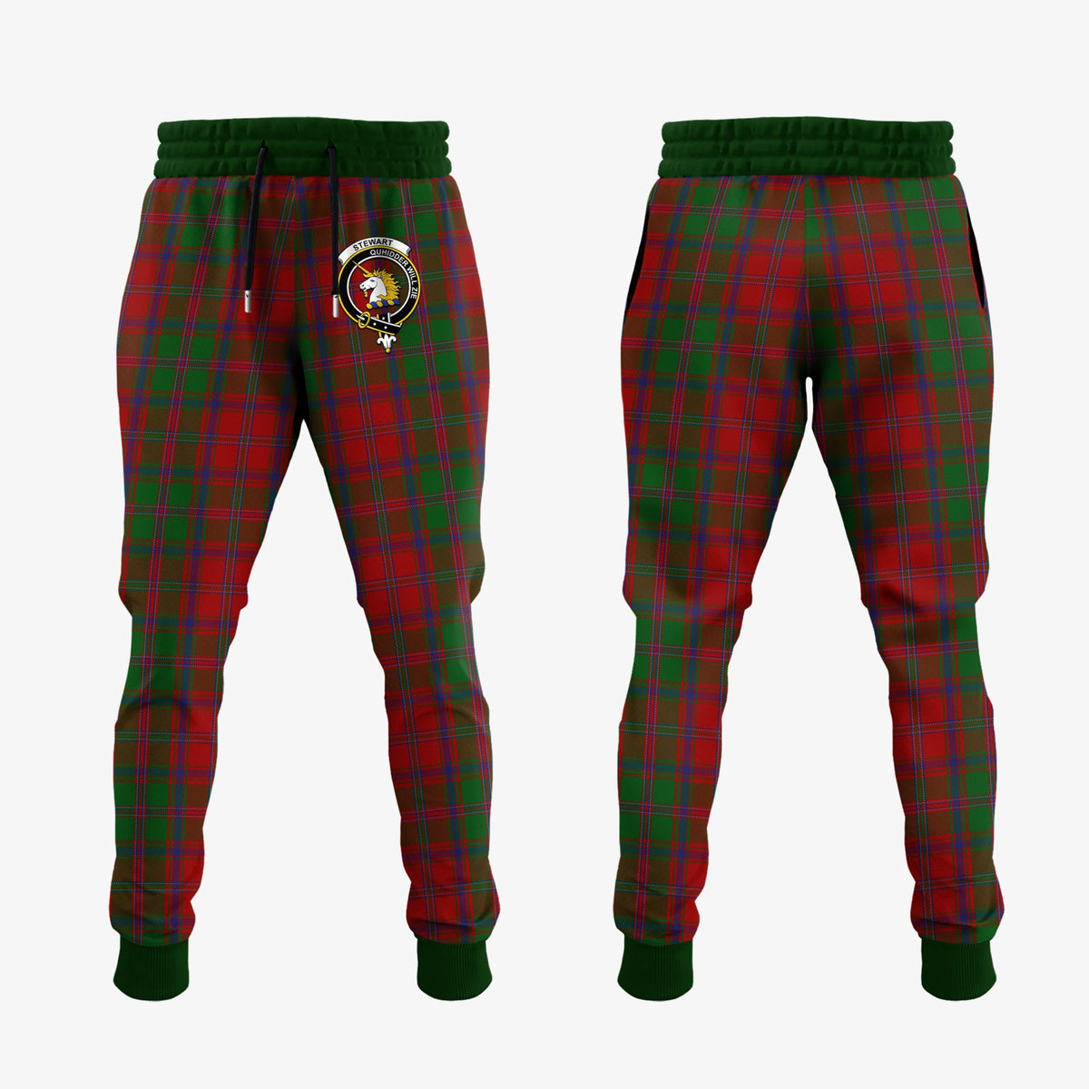 Stewart Of Appin Tartan Crest Jogger Sweatpants