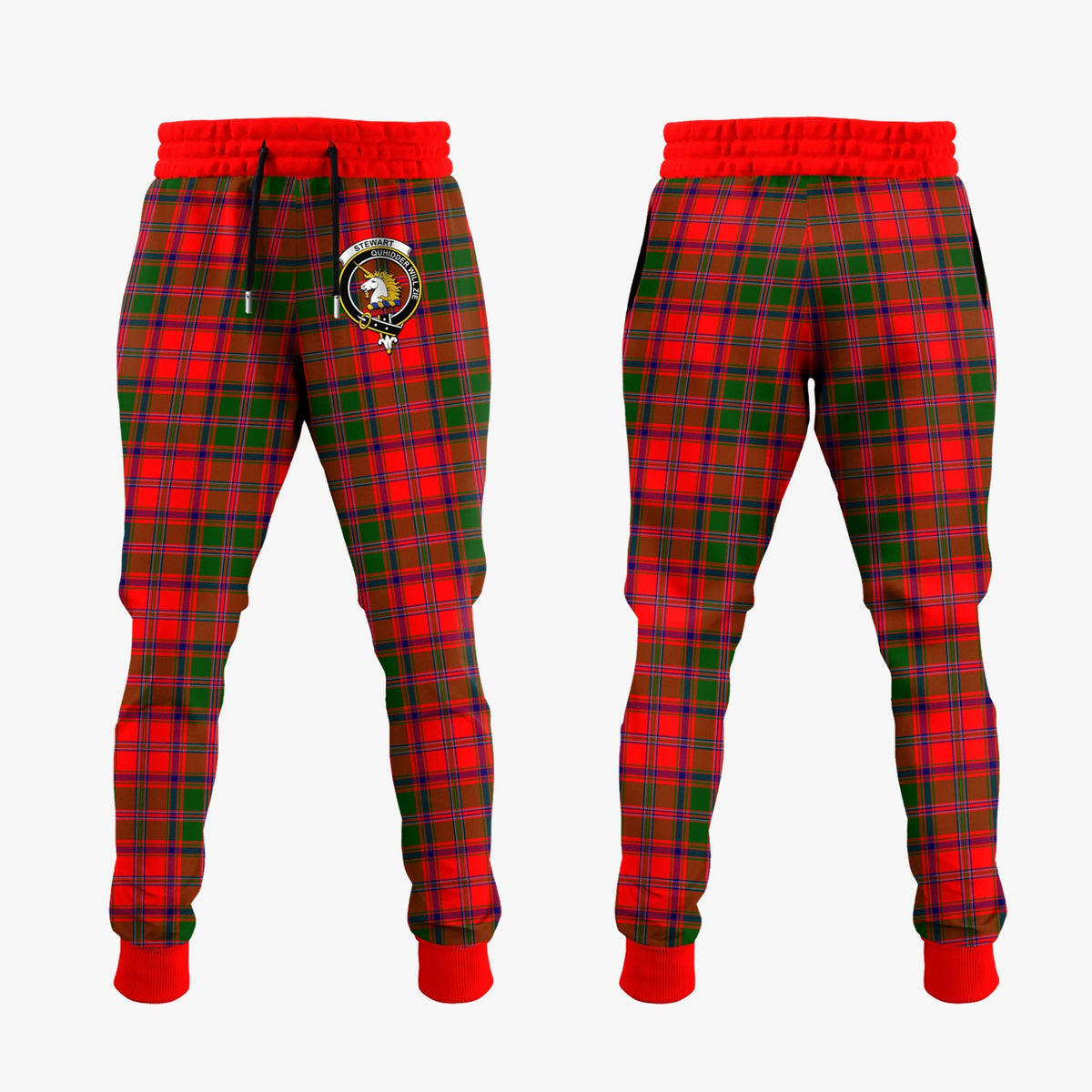 Stewart Of Appin Modern Tartan Crest Jogger Sweatpants