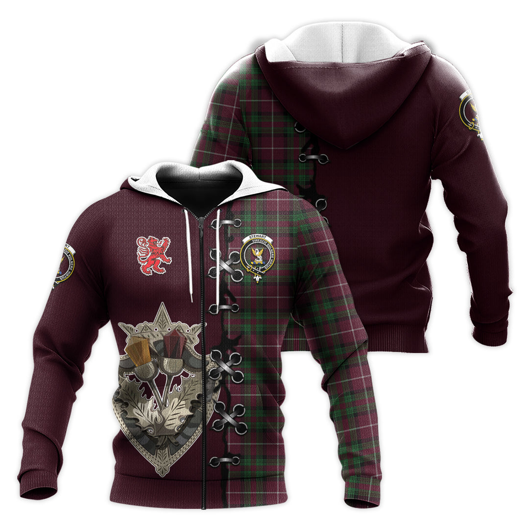 Stewart of Bute Hunting Tartan Hoodie - Lion Rampant And Celtic Thistle Style