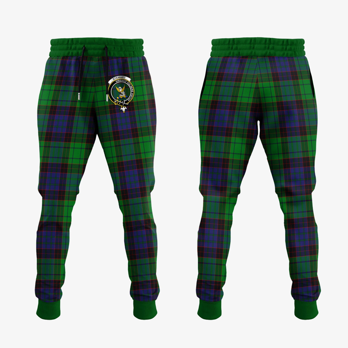 Stewart Old Modern Tartan Crest Jogger Sweatpants