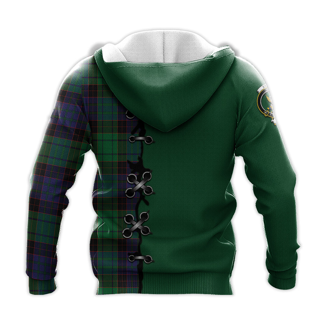 Stewart Old Modern Tartan Hoodie - Lion Rampant And Celtic Thistle Style