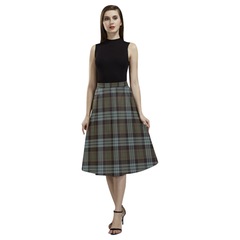 Stewart Old Weathered Tartan Aoede Crepe Skirt