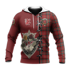 Stuart of Bute Tartan Hoodie - Lion Rampant And Celtic Thistle Style