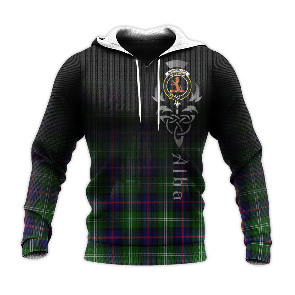 Sutherland Modern Tartan Hoodie - Alba Celtic Style