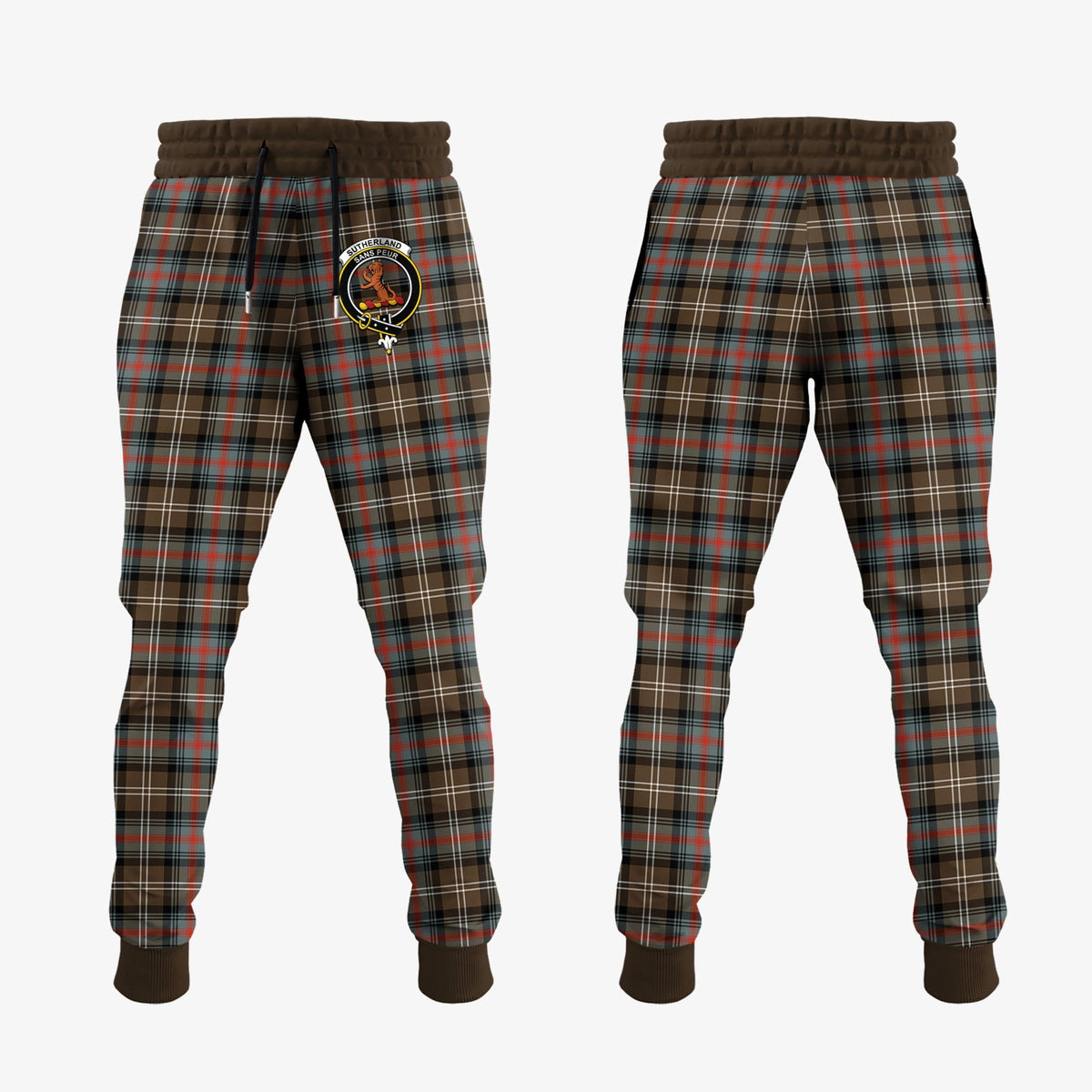 Sutherland Weathered Tartan Crest Jogger Sweatpants