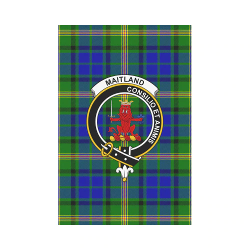 Maitland Tartan Crest Garden Flag