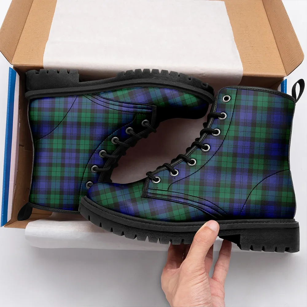 Blackwatch Modern Tartan Leather Boots