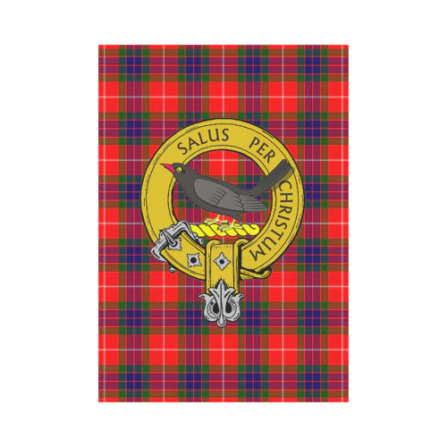 Abernethy Tartan Crest Garden Flag