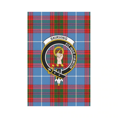 Skirving Tartan Crest Garden Flag