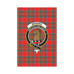 Binning Tartan Crest Garden Flag