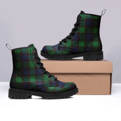 Stewart Old Modern Tartan Leather Boots