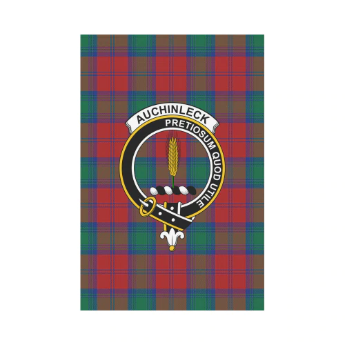 Auchinleck Tartan Crest Garden Flag