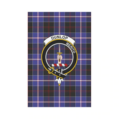 Dunlop Modern Tartan Crest Garden Flag