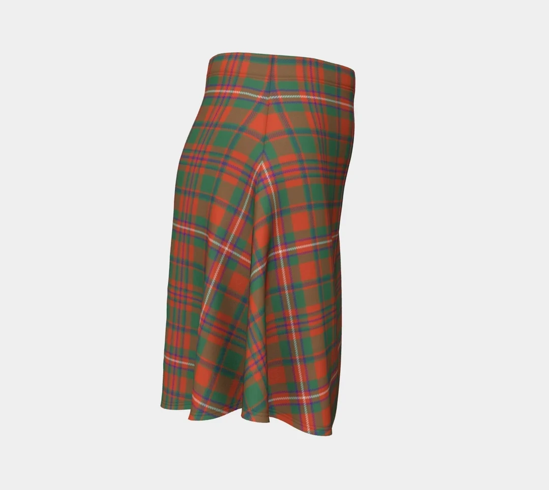 MacKinnon Ancient Tartan Flared Skirt