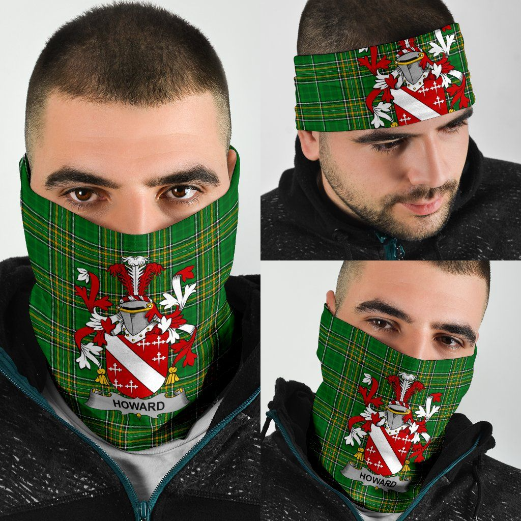 Howard Irish National Tartan Coat of Arms Neck Gaiter - Bandana