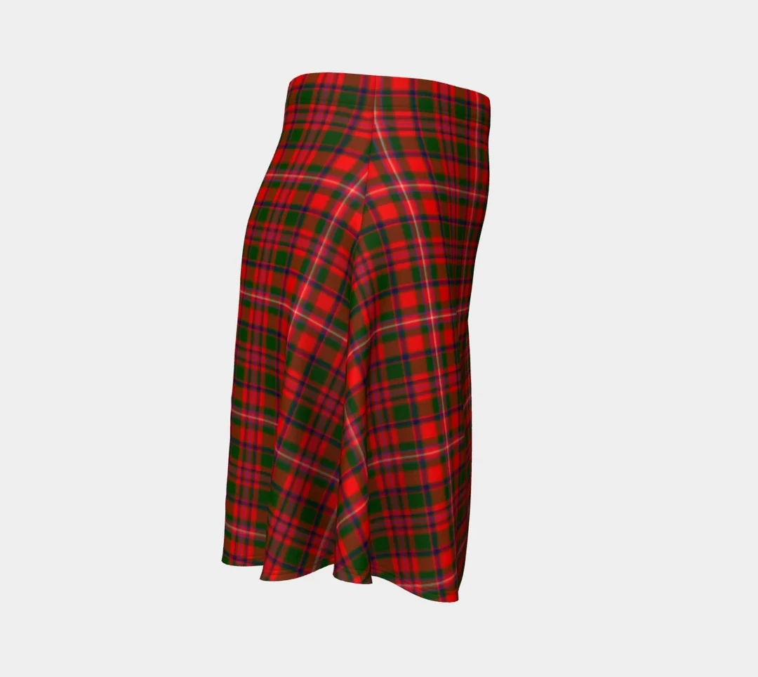 MacKinnon Modern Tartan Flared Skirt