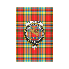 Chattan Tartan Crest Garden Flag