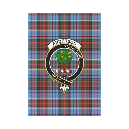 Anderson Modern Tartan Crest Garden Flag