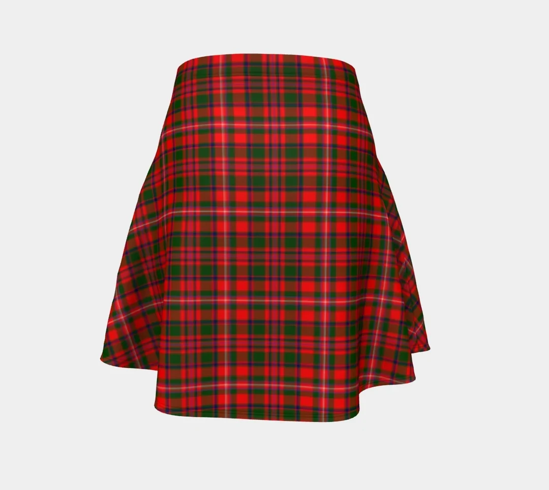 MacKinnon Modern Tartan Flared Skirt