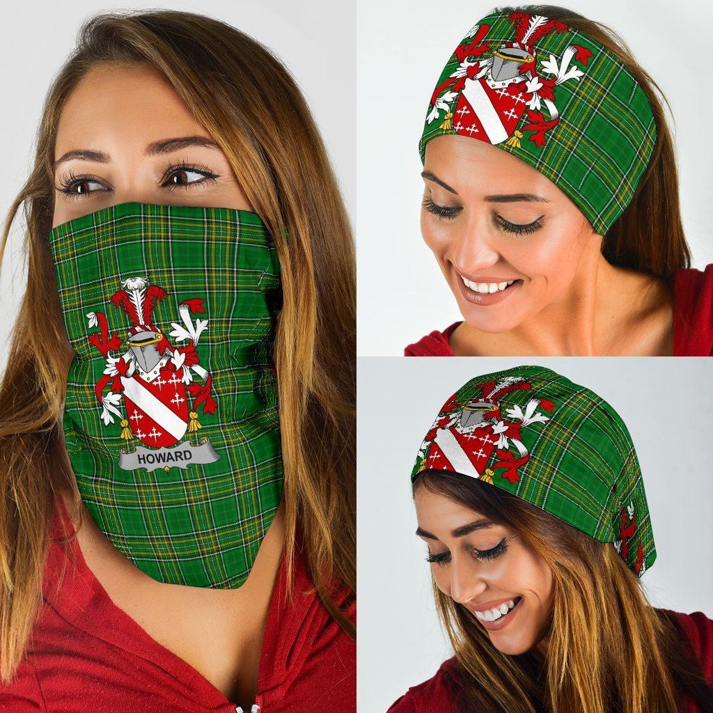 Howard Irish National Tartan Coat of Arms Neck Gaiter - Bandana