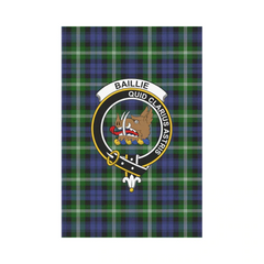 Baillie Modern Tartan Crest Garden Flag