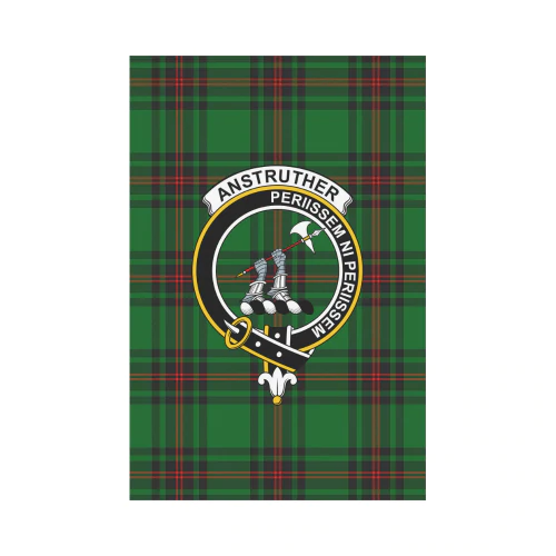 Anstruther Tartan Crest Garden Flag