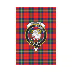 Ruthven Modern Tartan Crest Garden Flag