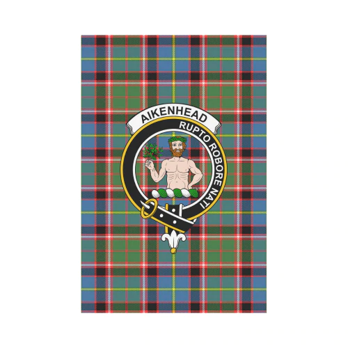 Aikenhead Tartan Crest Garden Flag