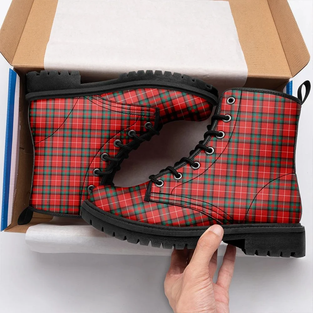 Stuart Of Bute Tartan Leather Boots