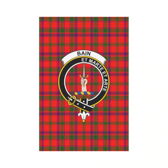 Bain Tartan Crest Garden Flag