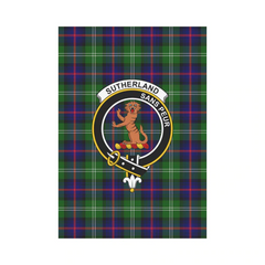 Sutherland I Tartan Crest Garden Flag