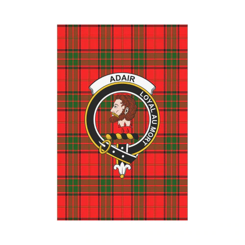 Adair Tartan Crest Garden Flag